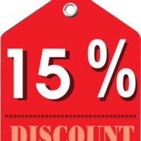 Етикет за отстъпка 15%